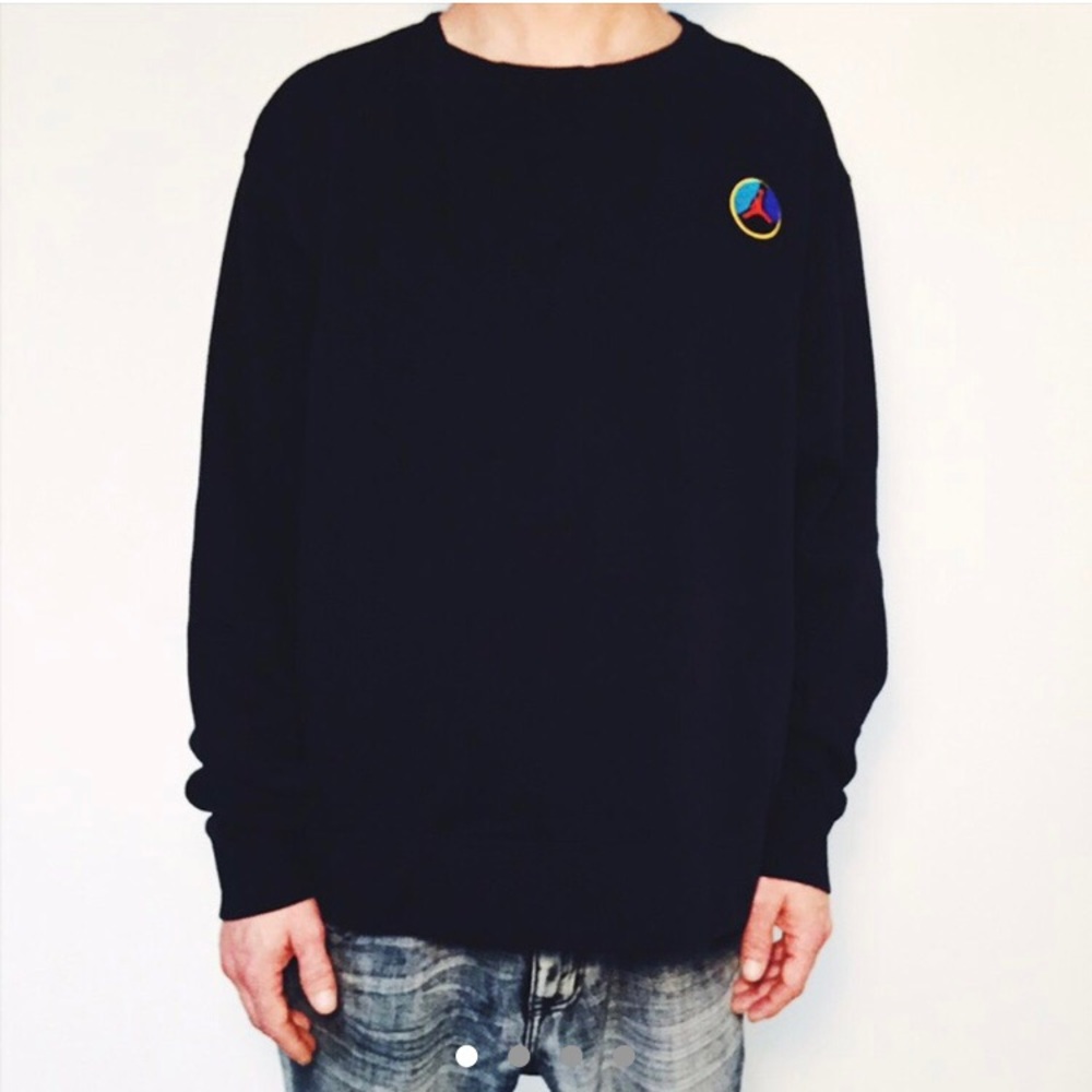 Nike Air Jordan 8 Aqua blck sweatshirt jumpman XXL